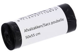 Afvalzak Cleaninq 50x55cm HDPE T15 25L zwart