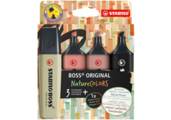 Markeerstift STABILO Boss 70/4 nature colors etui à 4 stuks