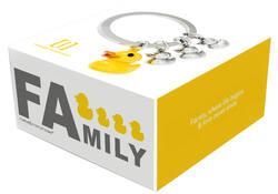 Sleutelhanger Metalmorphose eendenfamilie
