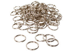 Sleutelring Creativ Company zilverkleurig 25mm 100 stuks