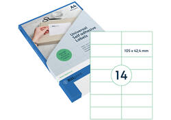 Etiket Rillprint 105x42.4mm mat transparant 350 stuks