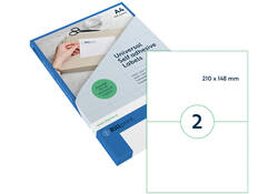 Etiket Rillprint 210x148mm mat transparant 50 etiketten