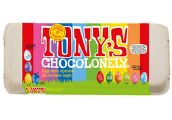 Chocolade Tony's Chocolonely paaseitjes doos mix groot 18 stuks