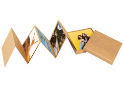 Leporello box walther design 11 foto's formaat 10x10cm kraft