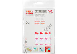 Fotohoeken walther design hartjes 2 vellen à 42 stuks