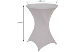 Tafelrok BRASQ voor statafel 80cm grijs