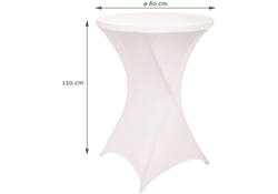 Tafelrok BRASQ voor statafel 80cm wit