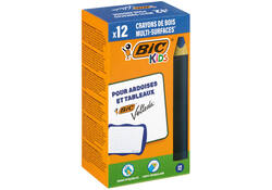 Whiteboardpotlood BicKids Multi Surface blauw doos à 12 stuks
