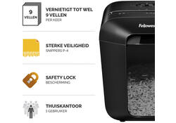 Papiervernietiger Fellowes Powershred LX50 snippers 4x37mm zwart