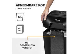 Papiervernietiger Fellowes Powershred LX50 snippers 4x37mm zwart