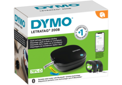 Labelprinter Dymo LetraTag 200B draagbaar bluetooth 12mm zwart promopack