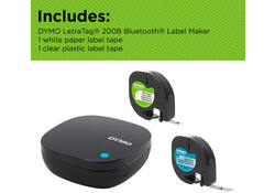 Labelprinter Dymo LetraTag 200B draagbaar bluetooth 12mm zwart promopack