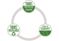 Showtas Esselte recycle PP A4 100µ 11-gaats 50 stuks