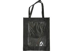 Tas Creativ Company 42x34x12cm met plastic voorkant zwart