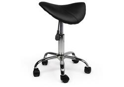 Zadelkruk Office laag harde wielen zw