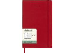 Agenda 2025 Moleskine 12M Planner Weekly 7dagen/1pagina large hc scarlet red