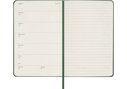 Agenda 2025 Moleskine 12M Planner Weekly 7dagen/1pagina pocket hc myrtle green