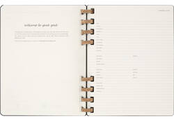 Life planner 2025 Moleskine 12M Spiral 7dagen/2pagina's extra large hc black