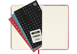 Agenda 2025 Moleskine 12M Planner Weekly 7dagen/1pagina pocket hc scarlet red