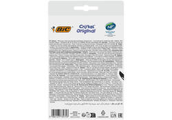Balpen Bic Cristal medium zwart blister à 10 stuks