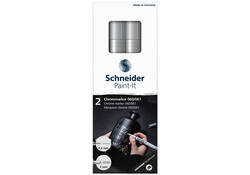 Viltstift Schneider Paint-it 060 - 061 2.0mm en 0.8mm mtl chrome 2st