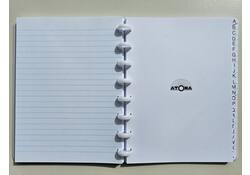 Adresboek Atoma A5 lijn 54vel 90gr PP assorti