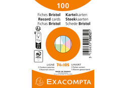 Flashcard Exacompta 74x105mm lijn 5 kleuren