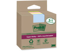 Memoblok 3M Post-it 654 RSSCOL 76x76mm assorti kleur 3+1 gratis