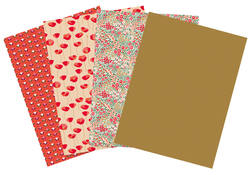 Hobbypapier Décopatch 30x40cm set à 4 vel thema Love is in the Meadow