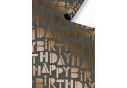 Inpakpapier Stewo Happy Birthday 200x70cm assorti