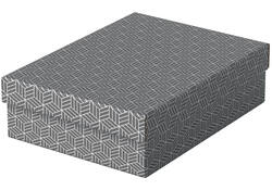 Opberg- en geschenkdoos Esselte home middelgroot 265x100x360mm grijs 3 stuks