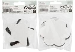 Canvas Nassau fine art ster en bloem 7,5cm magnetisch 4 stuks