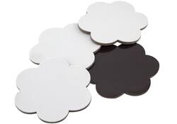 Canvas Nassau fine art ster en bloem 7,5cm magnetisch 4 stuks