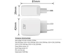 Oplader act 35w 1-poort usb c wit