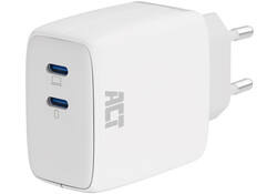 Oplader act 65w 2-poorts usb c wit