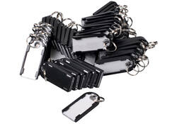 Sleutellabel Pavo magnetisch 50st zwart