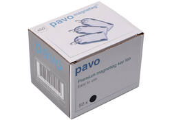 Sleutellabel Pavo magnetisch 50st zwart