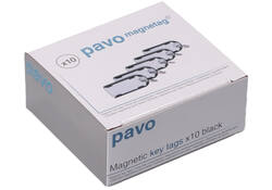 Sleutellabel Pavo magnetisch 10st zwart