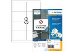 Etiket HERMA 10312 99.1x67.7mm verwijderbaar wit 800 etiketten