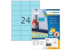 Etiket HERMA 4408 70x37mm blauw 2400 etiketten