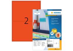 Etiket HERMA 4567 199.5x143.5mm rood 200 etiketten