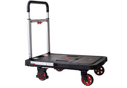 Transportkar Pavo platform trolley inklapbaar 137kg zwart