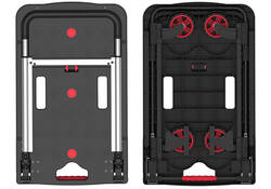 Transportkar Pavo platform trolley inklapbaar 137kg zwart