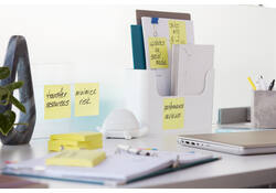 Memoblok 3M Post-it 654-SSCY Super Sticky 76x76mm geel voordeelpak