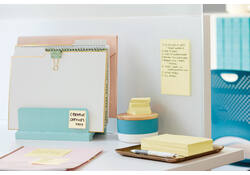 Memoblok 3M Post-it 654-SSCY Super Sticky 76x76mm geel voordeelpak