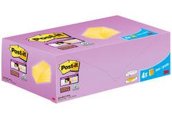 Memoblok 3M Post-it 655-SSCY Super Sticky 76x127mm geel voordeelpak