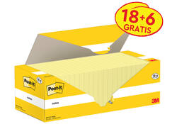 Memoblok 3M Post-it 655-CY 76x127mm geel voordeelpak