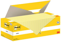 Memoblok 3M Post-it 654-CY 76x76mm geel voordeelpak