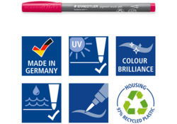Brushpen Staedtler PigmentArts set à 24 kleuren