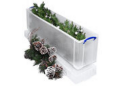 Opbergbox Really Useful 77 liter 1201x270x355mm transparant wit